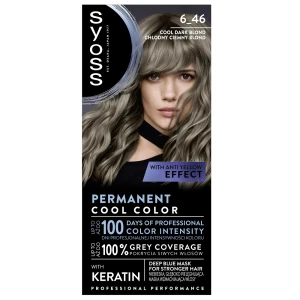 Syoss Permanent Cool Color farba do włosów 6_46 Chłodny Ciemny Blond