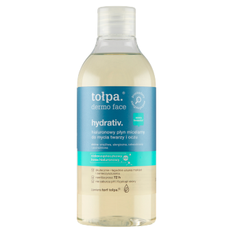 TOŁPA Dermo Face Hydrativ Hialuronowy Płyn Micelarny Do Mycia Twarzy i Oczu - 400 ml