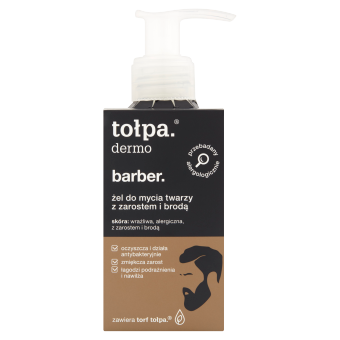 TOŁPA Dermo Barber Żel Do Mycia Twarzy Z Zarostem i Brodą - 150 ml
