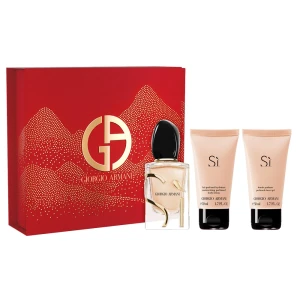 Giorgio Armani Si zestaw woda perfumowana spray 50ml + balsam do ciała 50ml + żel pod prysznic 50ml