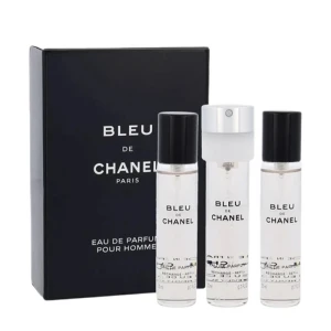 Chanel Bleu de Chanel Pour Homme zestaw woda toaletowa spray + wkłady 3x20ml