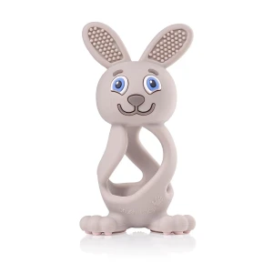 Brush-Baby Bobbie Bunny Teether zabawka-gryzak dla niemowląt Cappuccino Grey