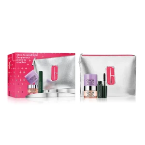 Clinique Glam To Goodnight zestaw krem pod oczy 15ml + oczyszczający balsam 15ml + tusz do rzęs 3.5ml + kosmetyczka