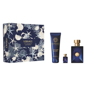Versace Pour Homme Dylan Blue zestaw woda toaletowa spray 100ml + żel pod prysznic 150ml + miniatura wody toaletowej 5ml
