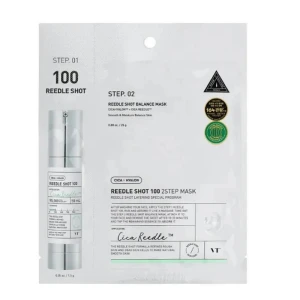VT Cosmetics Reedle Shot 100 2Step Mask dwuetapowy zabieg z technologią mikroigieł 26.5g