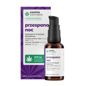 Cosma Cannabis Przespana Noc ekstrakty w olejku konopnym 30ml