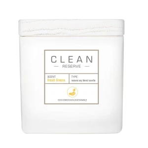 Clean Reserve Fresh Linens sojowa świeca zapachowa 227g