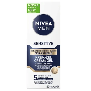 Nivea Men Sensitive krem-żel do twarzy i 3-dniowego zarostu 50ml