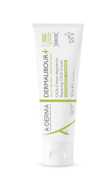 A-DERMA DERMALIBOUR+ CICA - Krem regenerujący do skóry podrażnionej od 1. dnia życia - 50 ml