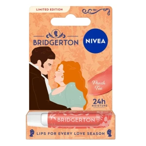 Nivea Bridgerton Edition Penelope&amp;Colin pielęgnująca pomadka do ust Peach Tea 4.8g