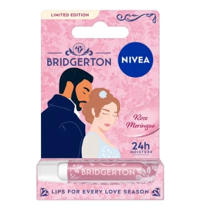 Nivea Bridgerton Edition Daphne&amp;Simon pielęgnująca pomadka do ust Rose Meringue 4.8g
