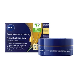 Nivea Przeciwzmarszczkowy + Rewitalizujący krem na noc 55+ 50ml