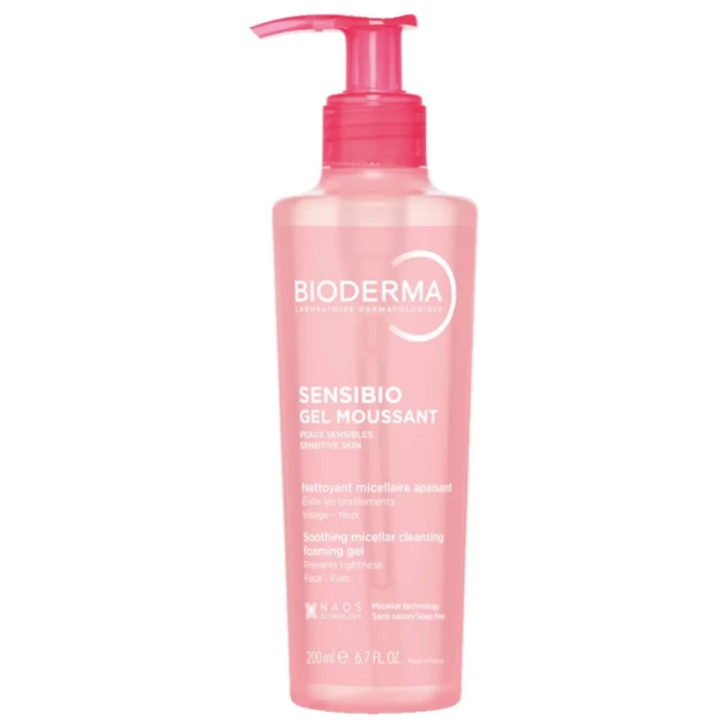 BIODERMA SENSIBIO Gel moussant Kojący żel micelarny do oczyszczania twarzy- 200 ml