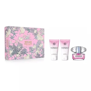 Versace Bright Crystal zestaw woda toaletowa spray 50ml + balsam do ciała 50ml + żel pod prysznic 50ml