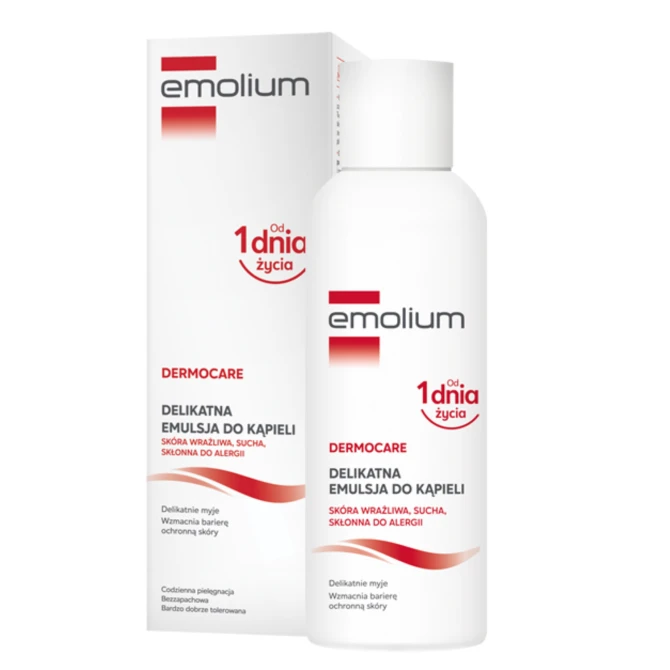 EMOLIUM DERMOCARE Delikatna Emulsja Do Kąpieli - 400ml