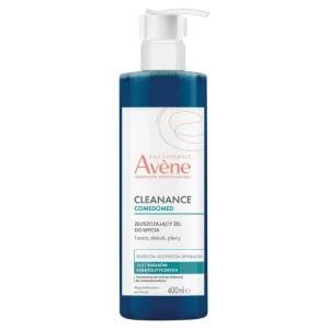 AVENE EAU THERMALE CLEANANCE COMEDOMED Złuszczający żel do mycia cery tłustej i trądzikowej na twarzy, dekolcie i plecach 400 ml