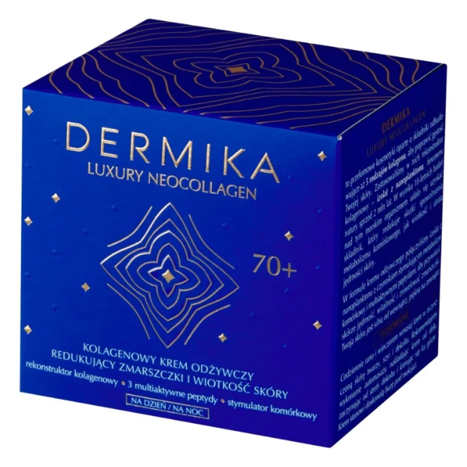 DERMIKA Luxury Neocollagen 70+ kolagenowy krem odżywczy do redukcji zmarszczek i wiotkości skóry na dzień i na noc 50 ml