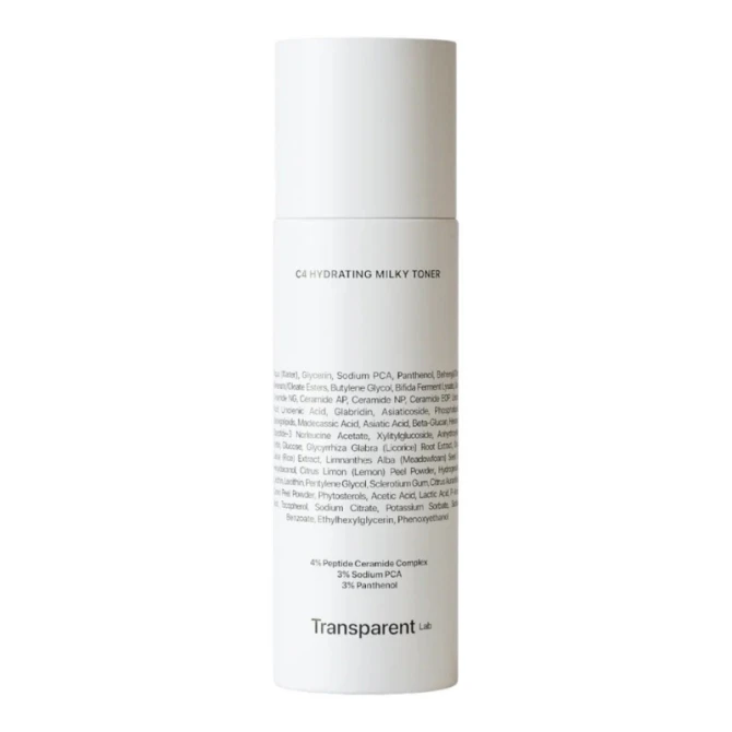 TRANSPARENT LAB C4 Hydrating Milky Toner tonik wzmacniający barierę hydrolipidową 130 ml