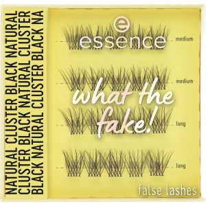 Essence What The Fake! False Lashes sztuczne do rzęsy z klejem do rzęs 06  Natural Cluster Black 20szt