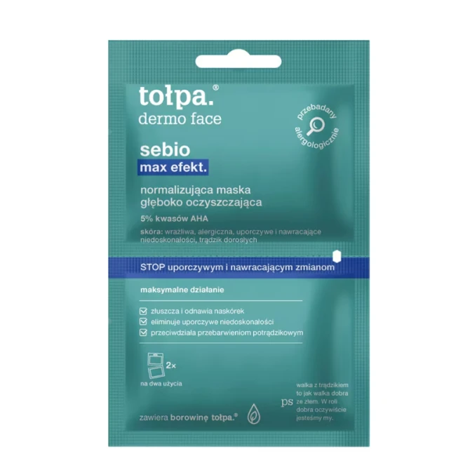 TOŁPA Sebio normalizująca maska głęboko oczyszczająca 2x6 ml