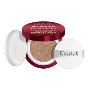 Eveline Cosmetics Wonder Match kryjący podkład cushion z niacynamidem i kwasem hialuronowym 03N Nude 15g
