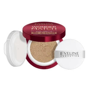 Eveline Cosmetics Wonder Match kryjący podkład cushion z niacynamidem i kwasem hialuronowym 02W Vanilla 15g