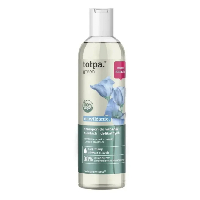 TOŁPA GREEN nawilżający szampon do włosów cienkich i delikatnych 300 ml