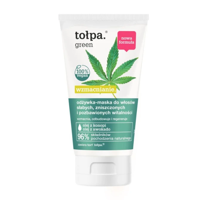TOŁPA GREEN wzmacniająca odżywka - maska  do włosów słabych, zniszczonych i pozbawionych witalności 150 ml