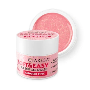 Claresa Soft&amp;Easy Builder Gel żel budujący Glimmer Pink 12g