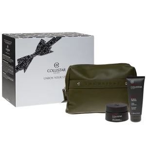 COLLISTAR SET (Uomo Energizing Anti-Aging Cream GEL + Toning Shower GEL + Pouch) żel pod prysznic 50 ml