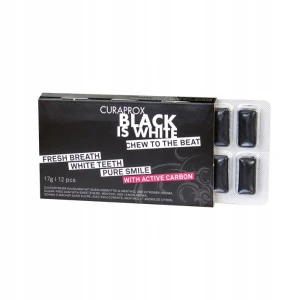 Curaprox Black Is White Chew To The Beat gumy do żucia 17g