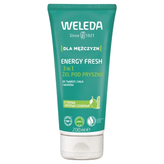 WELEDA Energy Fresh 3 in 1 żel pod prysznic dla mężczyzn - 200ml