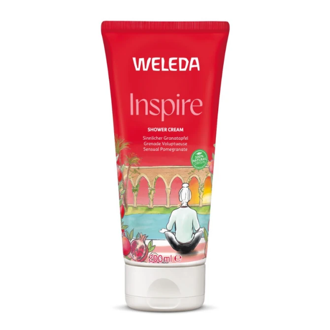 WELEDA Inspire kremowy płyn pod prysznic z granatem - 200ml