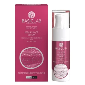 BASICLAB Dermocosmetics Redukujące serum 10% kwasu azelainow ego, BHA, Glicyryzyna, Rozjaśnienie i wyciszenie 30 ml