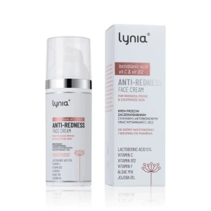 LYNIA krem przeciw zaczerwienieniom z kwasem laktobionowym oraz witaminami c i b12 50 ml
