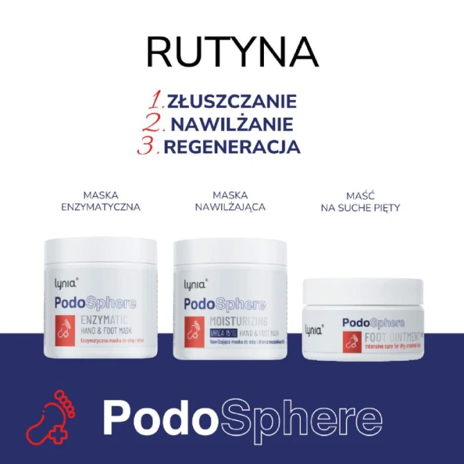 LYNIA podosphere enzymatyczna maska do stóp i dłoni z papainą, ficyną i kwasem rozmarynowym 100 ml