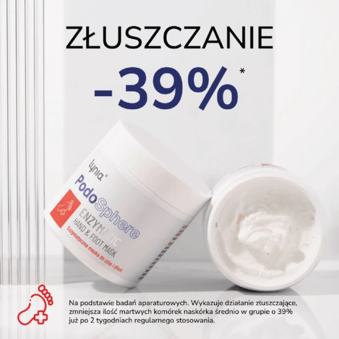 LYNIA podosphere enzymatyczna maska do stóp i dłoni z papainą, ficyną i kwasem rozmarynowym 100 ml