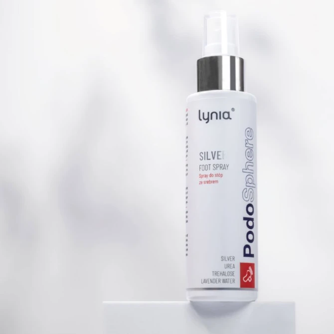 LYNIA podosphere spray do stóp ze srebrem, trehalozą i mocznikiem 100 ml