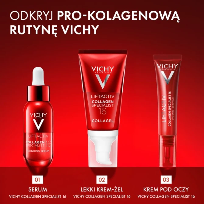 Vichy Liftactiv Collagen Specialist 16 żel krystaliczny do twarzy, 50 ml