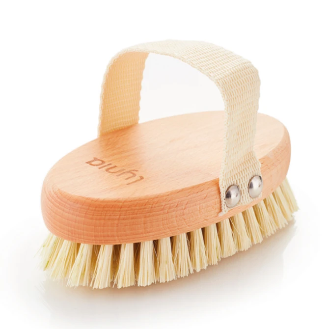 LYNIA szczotka do masażu na sucho - włókno agawy tampico