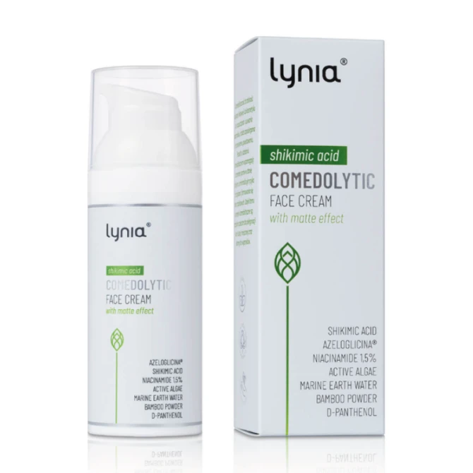 LYNIA matujący krem komedolityczny z kwasem szikimowym i azeloglicyną 50 ml