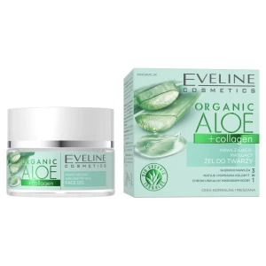 Eveline Cosmetics Organic Aloe + Collagen nawilżająco-matujący żel do twarzy 50ml