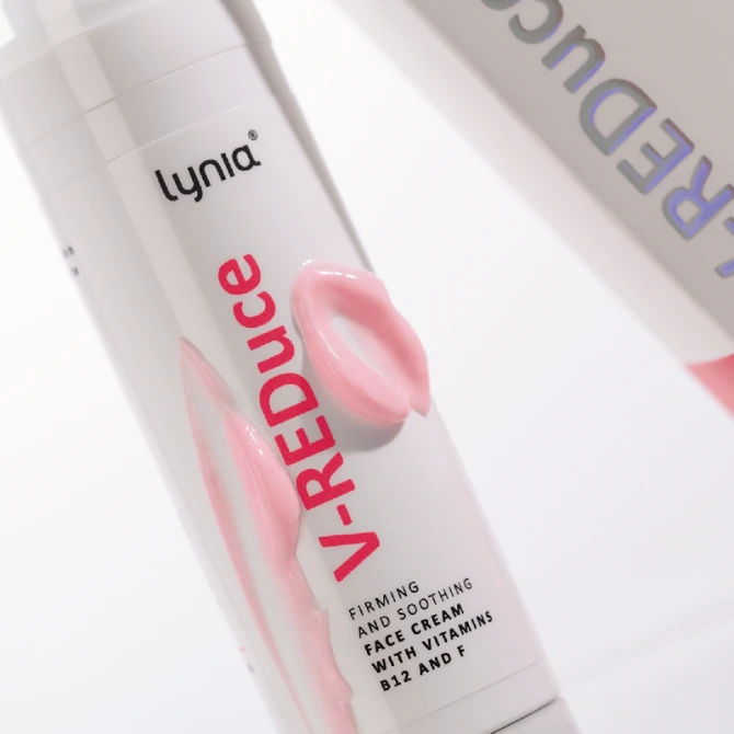 LYNIA Ujędrniająco-łagodzący krem v-reduce z witaminami B12, F - 30 ml