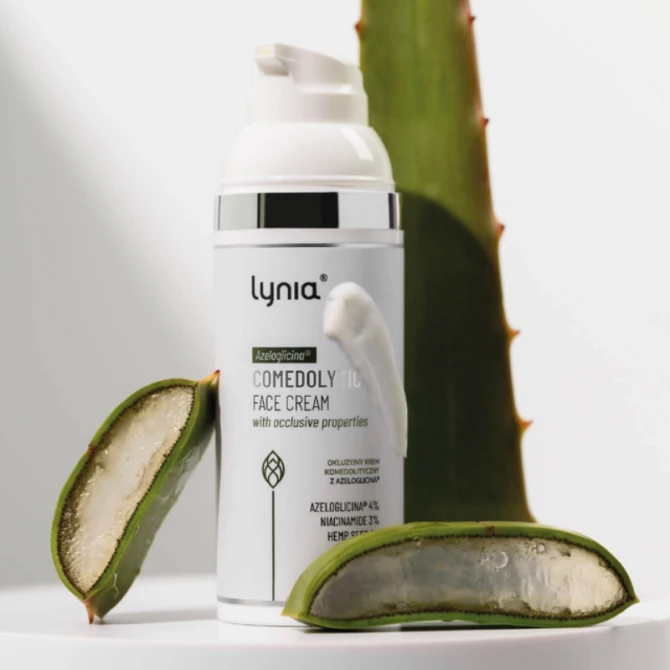 LYNIA okluzyjny krem komedolityczny z azeloglicyną i olejem konopnym 50 ml