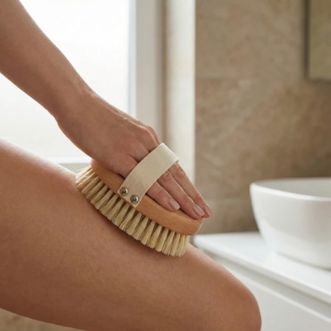 LYNIA szczotka do masażu na sucho - włókno agawy tampico