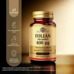 SOLGAR Folian 400 ug (Metafolin) - 50 Tabletek
