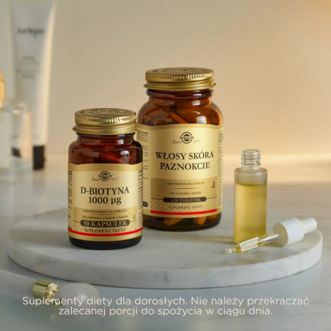 Solgar Włosy Skóra Paznokcie suplement diety 120 tabletek