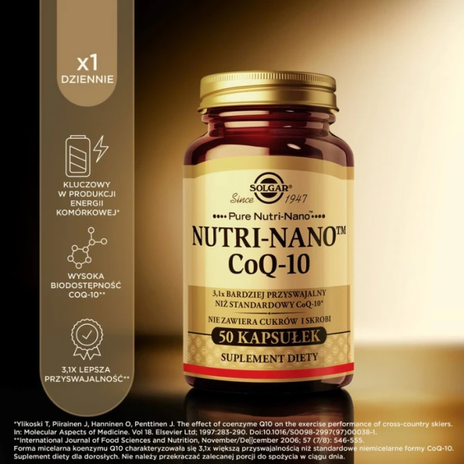 SOLGAR Nutri-Nano CoQ-10 - 50 Kapsułek