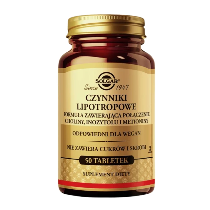 SOLGAR Czynniki Lipotropowe - 50 Tabletek