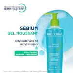BIODERMA SEBIUM GEL MOUSSANT Antybakteryjny żel do mycia twarzy - 2 x 400 ml